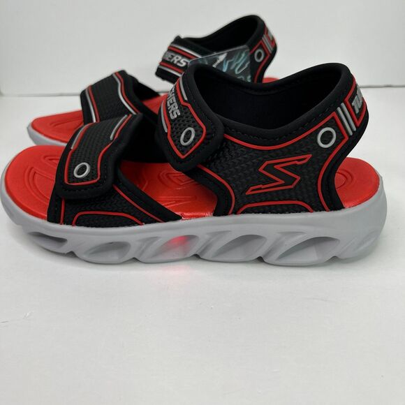Sketchers Boys Hypno-Splash Light Up Sandals New Size 2 #554 - Picture 9 of 11